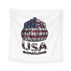 Usa Bowling  Square Tapestry (small) by Valentinaart