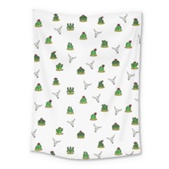 Cactus Pattern Medium Tapestry by Valentinaart