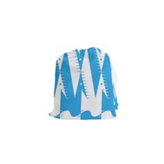 Make Tessellation Bird Tessellation Blue White Drawstring Pouches (xs)  by Mariart