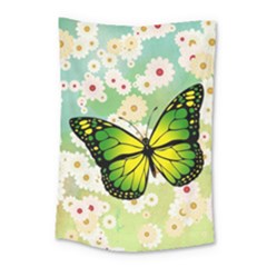 Green Butterfly Small Tapestry by linceazul