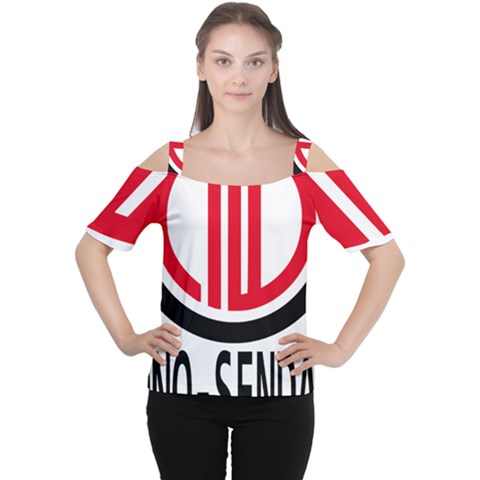 Ono Sendai Logo Women s Cutout Shoulder Tee by bullshitdesign