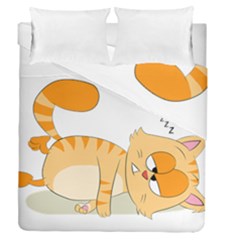 Even Cat Hates Monday Duvet Cover Double Side (queen Size) by Catifornia
