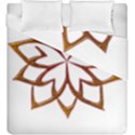 Abstract Shape Outline Floral Gold Duvet Cover Double Side (King Size) View2