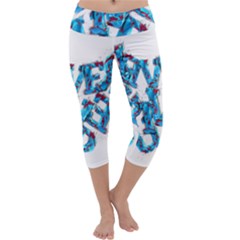 Sport Crossfit Fitness Gym Never Give Up Capri Yoga Leggings by Nexatart