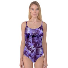 Purple Paint Strokes Camisole Leotard  by KirstenStar