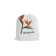 Bird Of Paradise Drawstring Pouches (small)  by Valentinaart