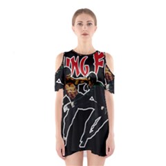 Kung Fu  Shoulder Cutout One Piece by Valentinaart