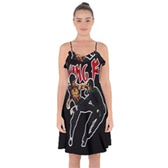 Kung Fu  Ruffle Detail Chiffon Dress by Valentinaart
