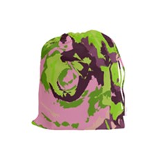 Abstract Art Drawstring Pouches (large)  by ValentinaDesign