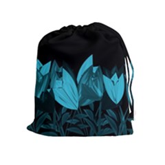 Tulips Drawstring Pouches (extra Large) by ValentinaDesign