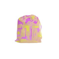 Abstract Art Drawstring Pouches (small)  by ValentinaDesign