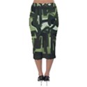 Abstract art Velvet Midi Pencil Skirt View2