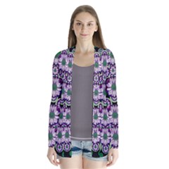 Fantasy Flower Forest  In Peacock Jungle Wood Cardigans by pepitasart