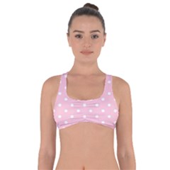 Pink Polka Dots Got No Strings Sports Bra by LokisStuffnMore