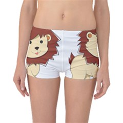 Happy Cartoon Baby Lion Boyleg Bikini Bottoms by Catifornia