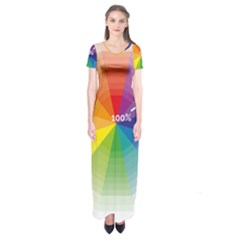 Colour Value Diagram Circle Round Short Sleeve Maxi Dress by Mariart
