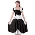Mustache Owl Hair Black Man Cap Sleeve Wrap Front Dress View1