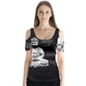 Eat, sleep, meditate, repeat  Butterfly Sleeve Cutout Tee  View1