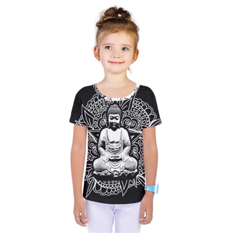 Ornate Buddha Kids  One Piece Tee by Valentinaart