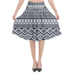 Aztec Pattern Design Flared Midi Skirt by BangZart