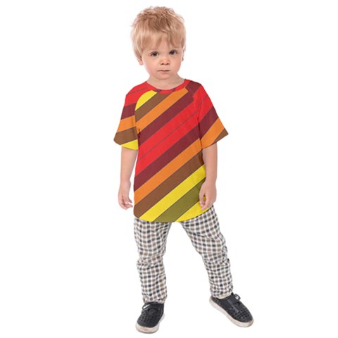 Abstract Bright Stripes Kids Raglan Tee by BangZart