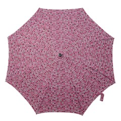 Abstract Pink Squares Hook Handle Umbrellas (small) by BangZart