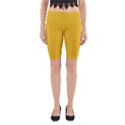 Yellow Dots Pattern Yoga Cropped Leggings View1