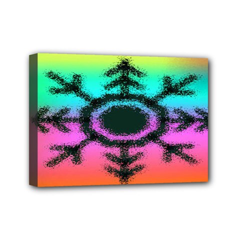 Vector Snowflake Mini Canvas 7  X 5  by BangZart