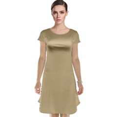 Solid Christmas Gold Cap Sleeve Nightdress by PodArtist