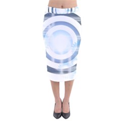 Center Centered Gears Visor Target Velvet Midi Pencil Skirt by BangZart