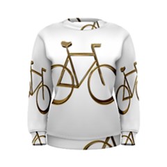 Elegant Gold Look Bicycle Cycling  Women s Sweatshirt by yoursparklingshop