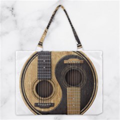 Old And Worn Acoustic Guitars Yin Yang Medium Tote Bag by JeffBartels