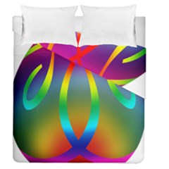 Colorful Easter Egg Duvet Cover Double Side (queen Size) by BangZart