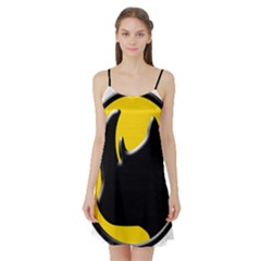 Black Rhino Logo Satin Night Slip by BangZart