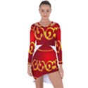 Easter Decorative Red Egg Asymmetric Cut-Out Shift Dress View1