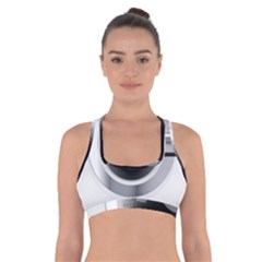 White Washing Machine Cross Back Sports Bra by BangZart