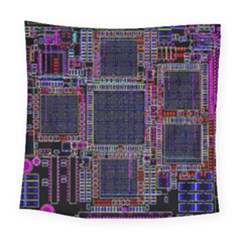 Cad Technology Circuit Board Layout Pattern Square Tapestry (large) by BangZart