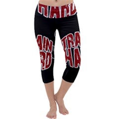 Train Hard Capri Yoga Leggings by Valentinaart