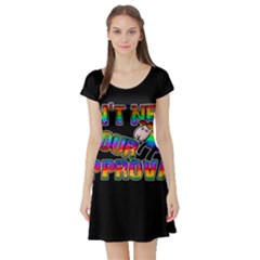Dont Need Your Approval Short Sleeve Skater Dress by Valentinaart