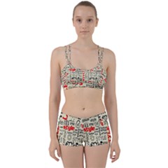 Backdrop Style With Texture And Typography Fashion Style Women s Sports Set by BangZart