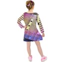 Optics Electronics Machine Technology Circuit Electronic Computer Technics Detail Psychedelic Abstra Kids  Long Sleeve Velvet Dress View2