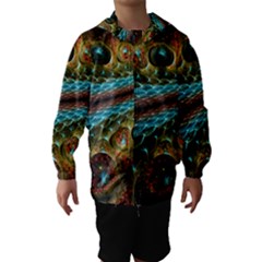 Fractal Snake Skin Hooded Wind Breaker (kids) by BangZart