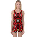 Traditional Art Pattern One Piece Boyleg Swimsuit View1