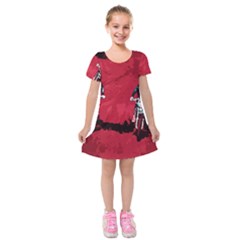 Motorsport  Kids  Short Sleeve Velvet Dress by Valentinaart