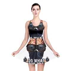 Do What Your Brain Says Reversible Skater Dress by Valentinaart