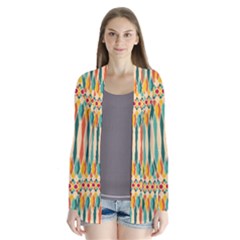 Festive Pattern Drape Collar Cardigan by linceazul