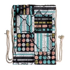 Distressed Pattern Drawstring Bag (large) by linceazul