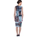 Distressed Pattern Sleeveless Velvet Midi Dress View2