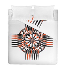 Geometric Celtic Cross Duvet Cover Double Side (full/ Double Size) by linceazul