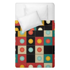 Colors On Black Duvet Cover Double Side (single Size) by linceazul